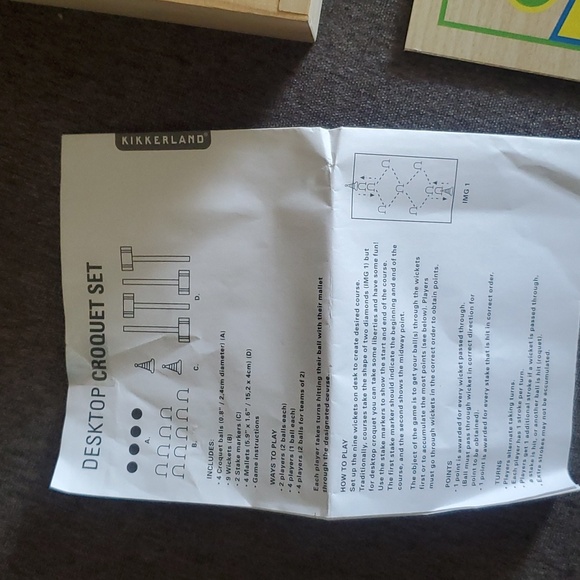 Desktop Croquet Set New With Tags - Picture 3 of 7